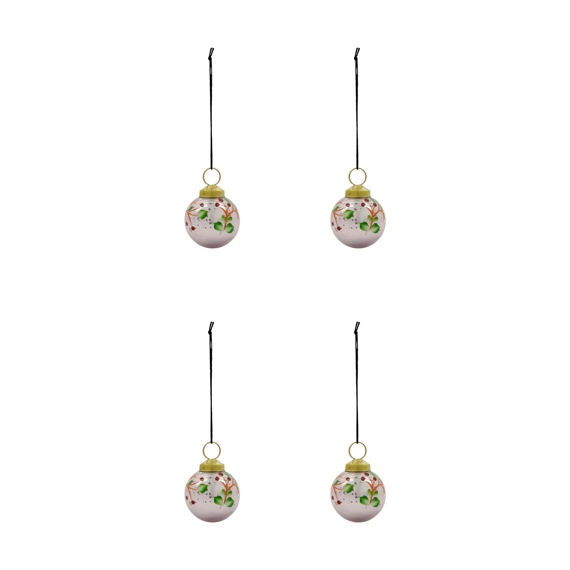 Bola de navidad Antico, pack de 4, Rosa House Doctor