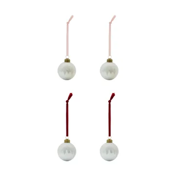 Bola de navidad Bano, pack de 4 - Plata - House Doctor