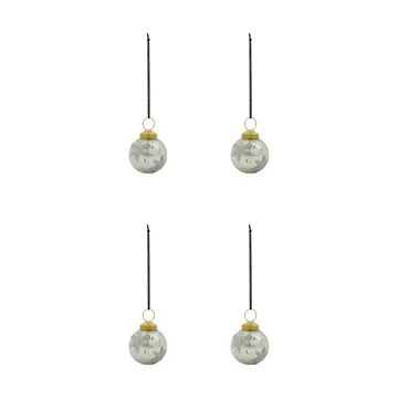 Bola de navidad Fiore, pack de 4 - Azul claro - House Doctor