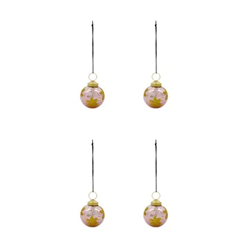 Bola de navidad Fiore, pack de 4 - Rosa - House Doctor