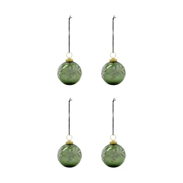 Bola de navidad Luto, pack de 4 - Verde - House Doctor
