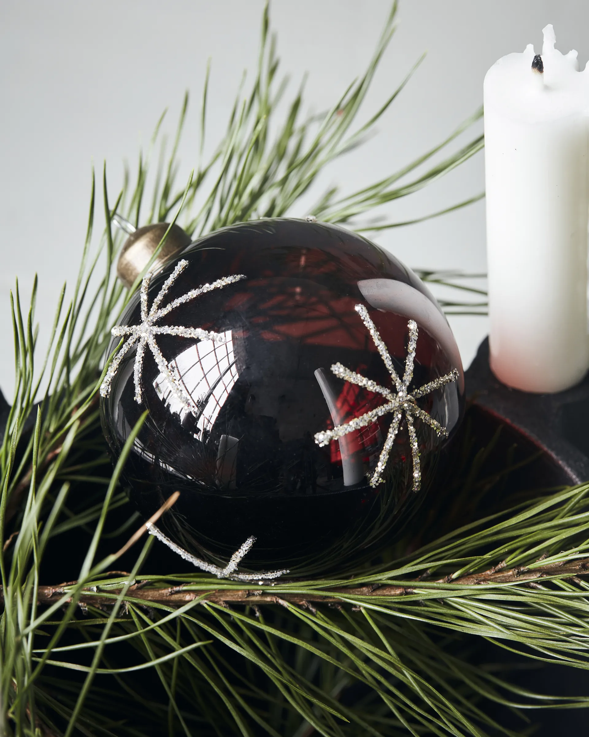 Bola de navidad Star Ø8 cm, Bordeaux House Doctor