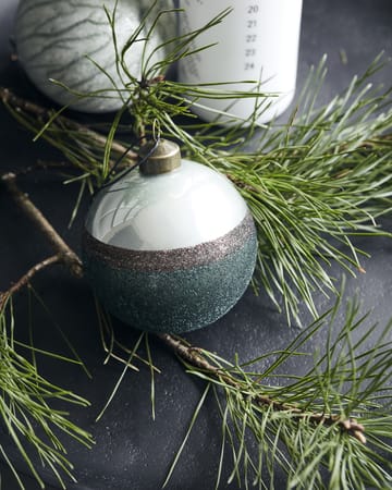 Bola de navidad Stripe Ø8 cm - Verde - House Doctor