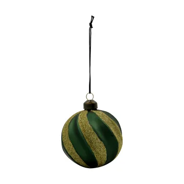 Bola de Navidad Swirl, pack de 4 - Verde-dorado - House Doctor