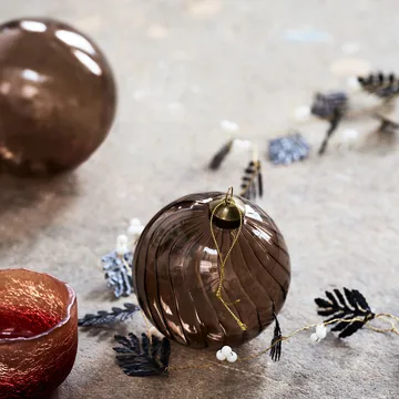 Bola para árbol de navidad Fluted Ø10 cm - Amber - House Doctor