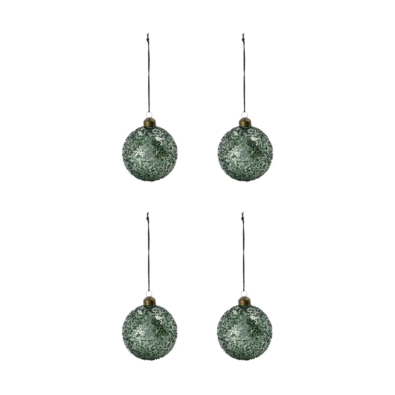 Bolas de Navidad Chosen Ø8 cm, 4-pack, Verde House Doctor