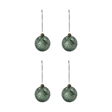 Bolas de Navidad Chosen Ø8 cm, 4-pack - Verde - House Doctor