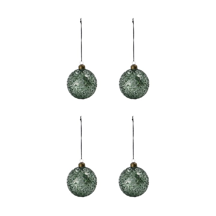 Bolas de Navidad Chosen Ø8 cm, 4-pack - Verde - House Doctor