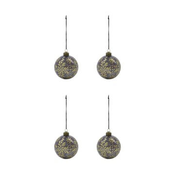Bolas de Navidad Mente Ø8 cm, 4-pack - Gris - House Doctor