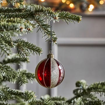 Bolas de Navidad Mult Ø8 cm, 4-pack - Rojo vino - House Doctor