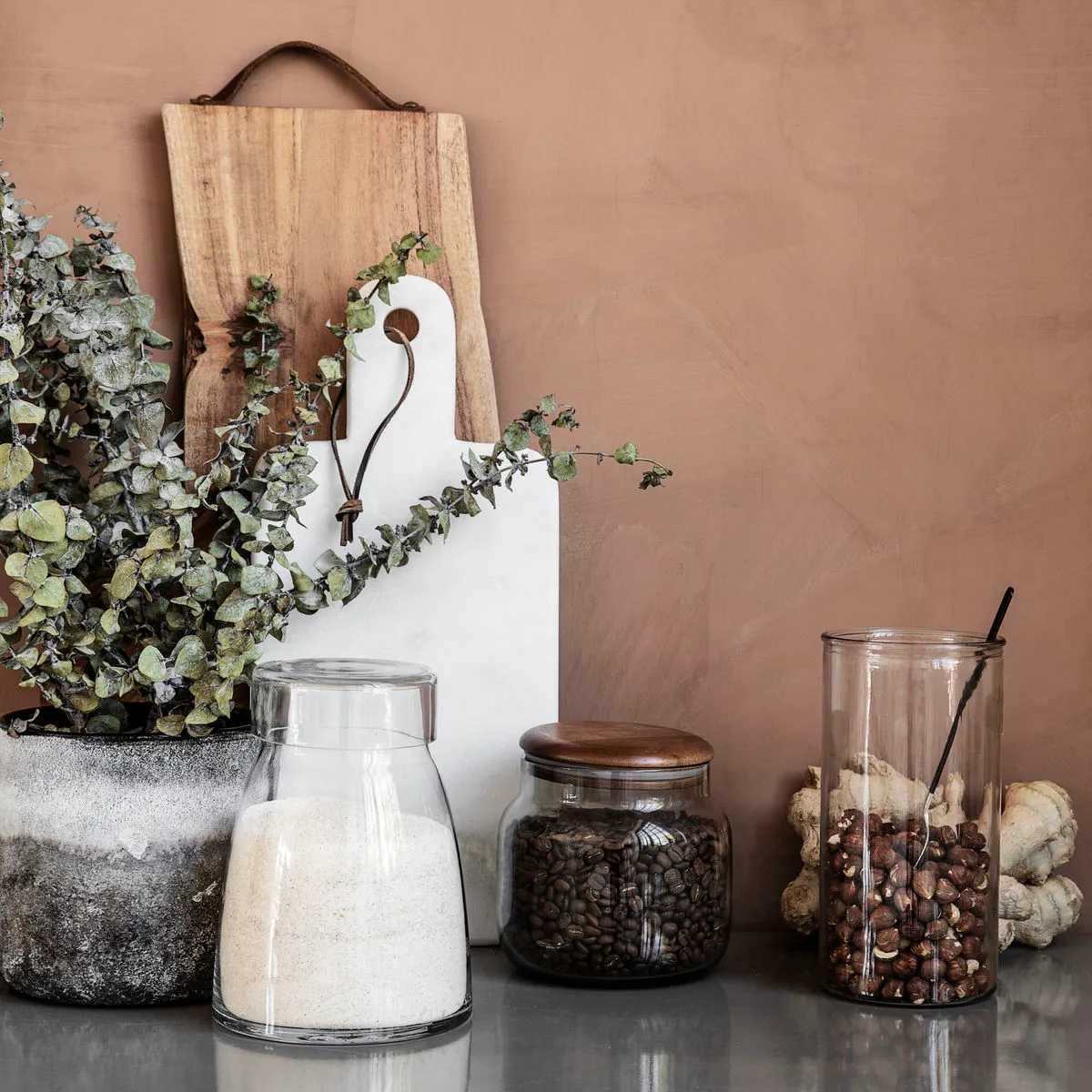 Bote con tapa Mazzo, transparente House Doctor