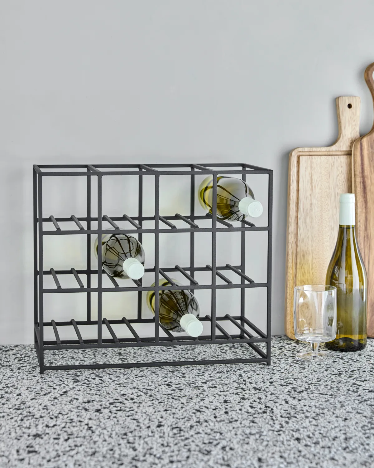 Botellero House Doctor para 12 botellas 41x35 cm, Negro House Doctor