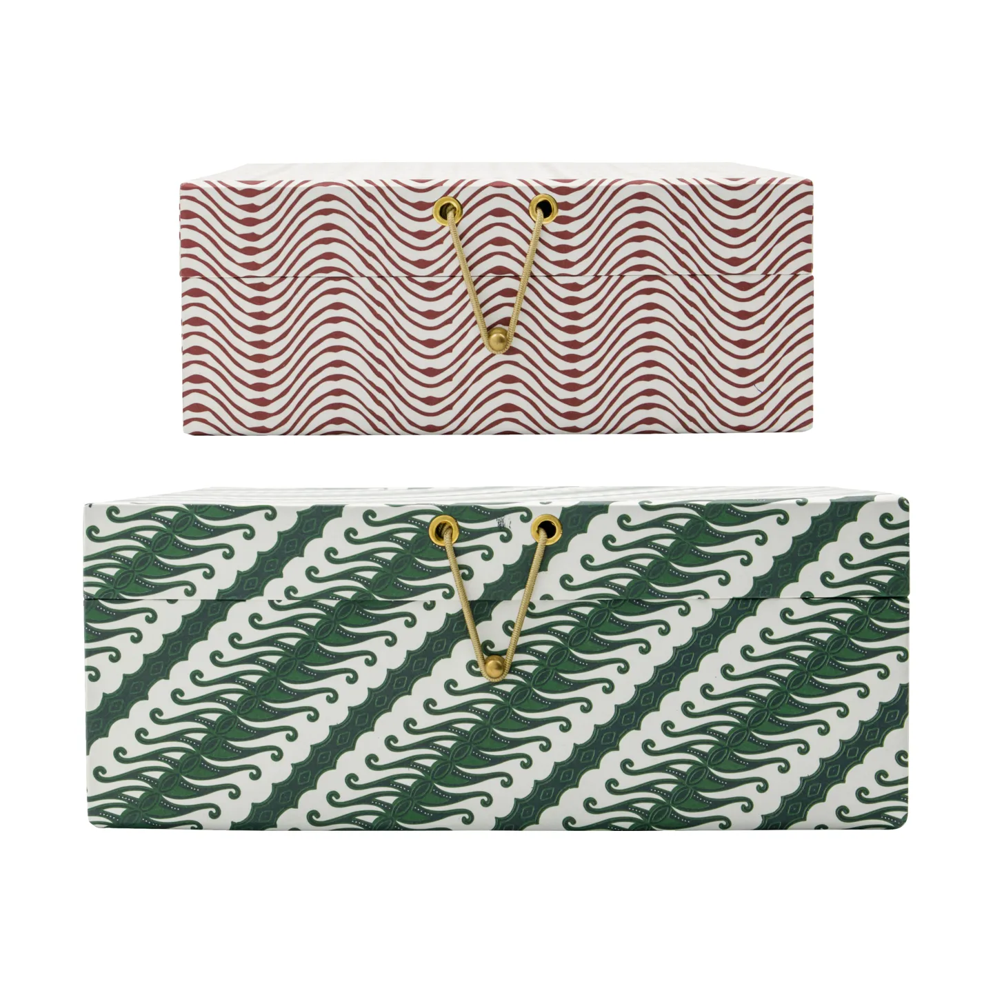 Cajas de almacenamiento Keep rojo-verde, 2 piezas House Doctor