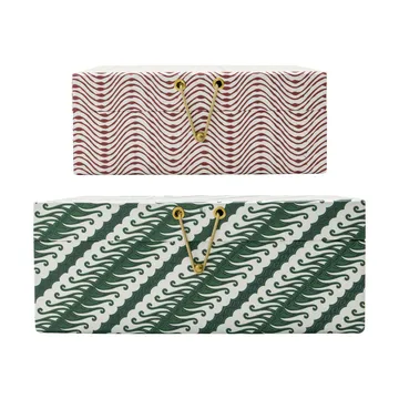 Cajas de almacenamiento Keep rojo-verde - 2 piezas - House Doctor