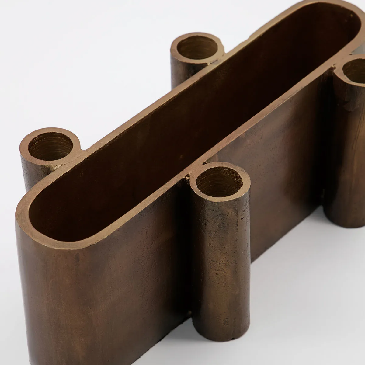 Candelabro de Adviento Four ovalado, latón antiguo House Doctor