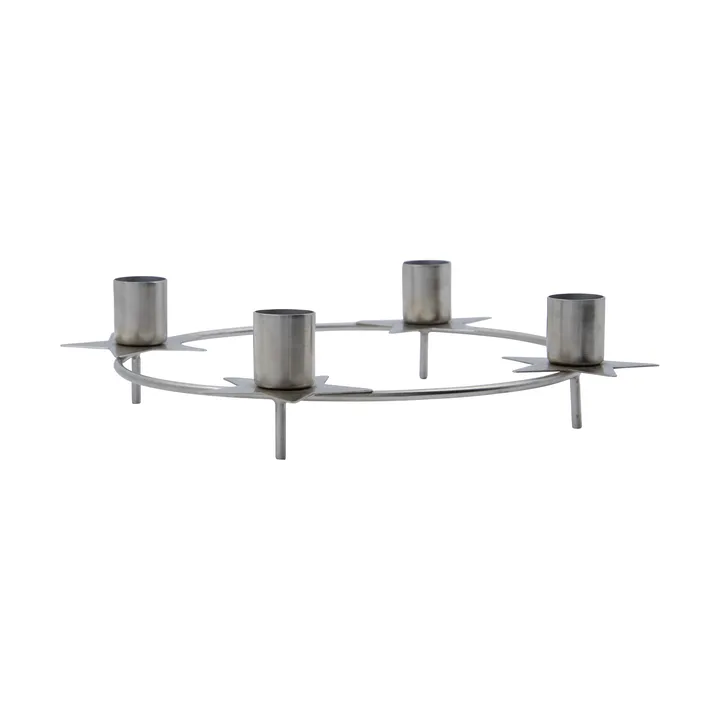 Candelabro de Adviento Stage, Ø24 cm - Plata - House Doctor