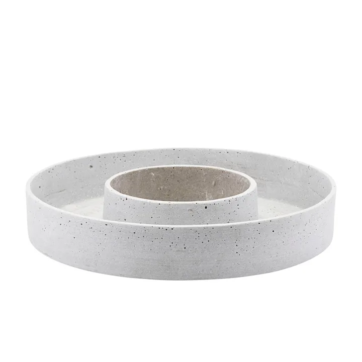 Candelabro de Adviento The Ring, vela gruesa - Hormigón - House Doctor