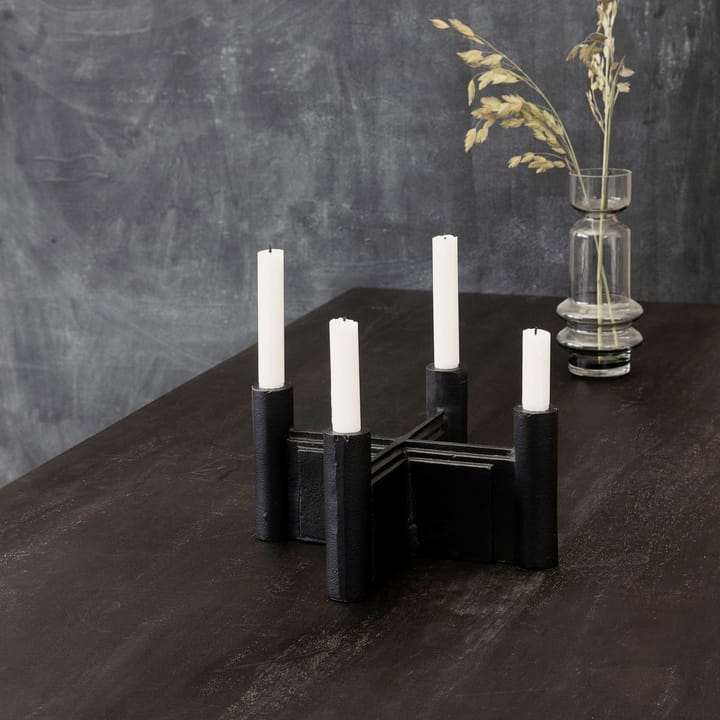 Candelabro Layers 14 cm, negro House Doctor