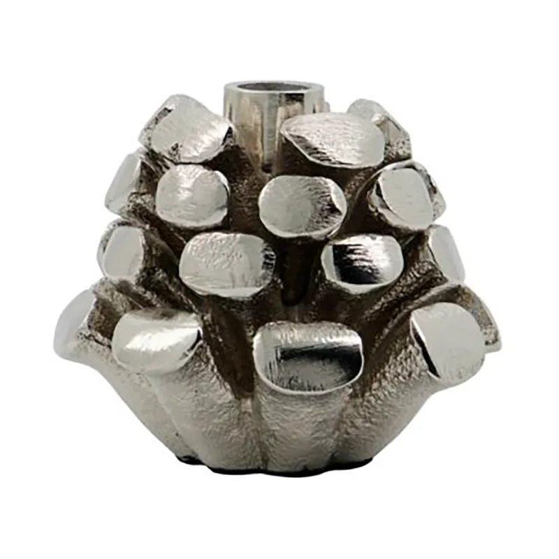 Candelabro Pine Cone Ø7,5 cm, Plata antigua House Doctor