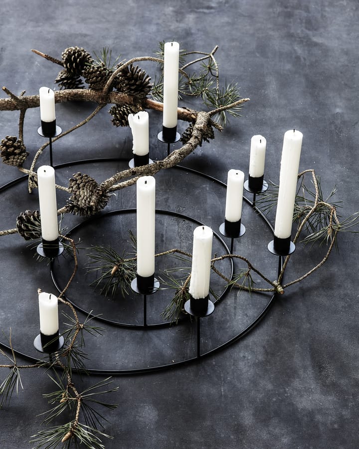 Candelabro Ring Ø50 cm, negro House Doctor