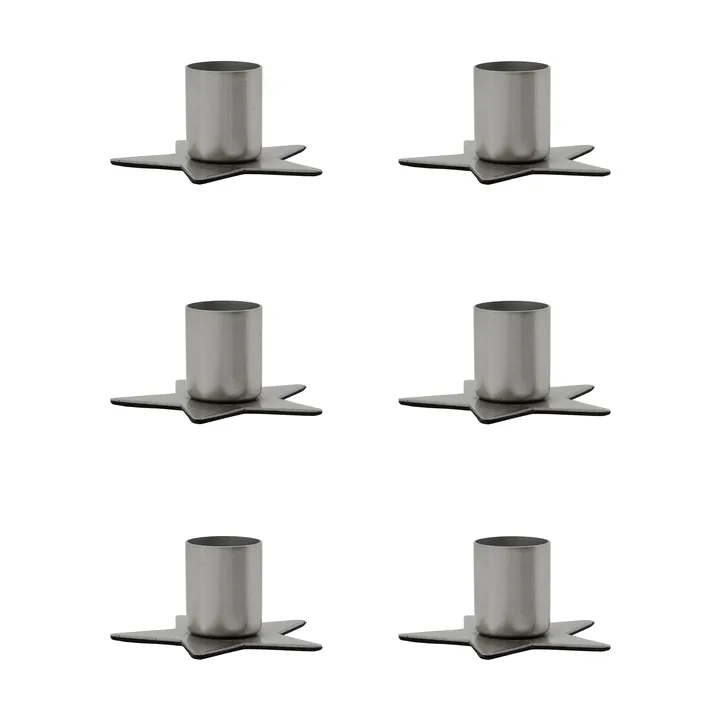 Candelabro Stage, pack de 6 - Plata - House Doctor