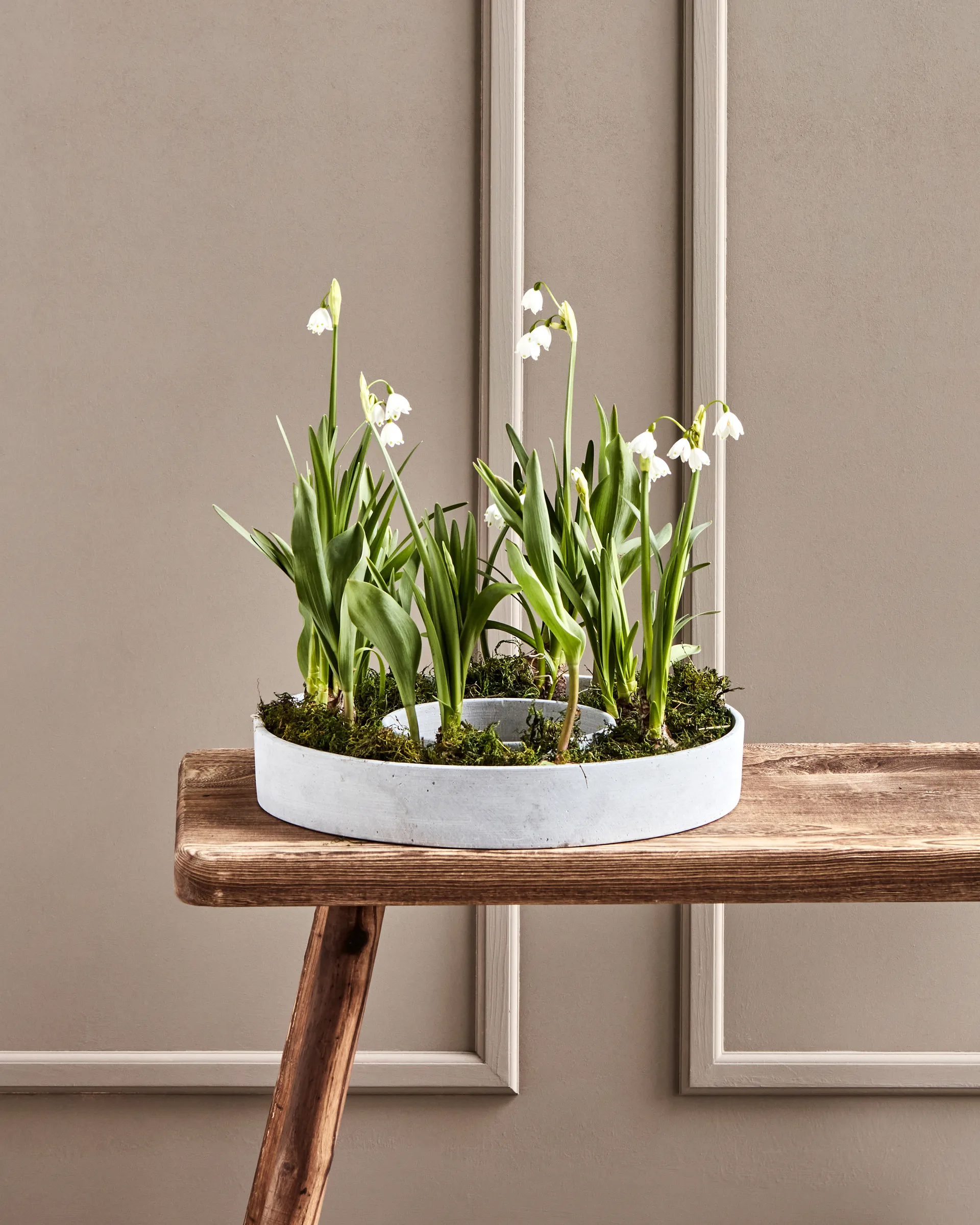 Candelabro The Ring, vela gruesa, Hormigón House Doctor