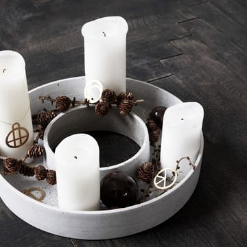 Candelabro The Ring, vela gruesa - Hormigón - House Doctor