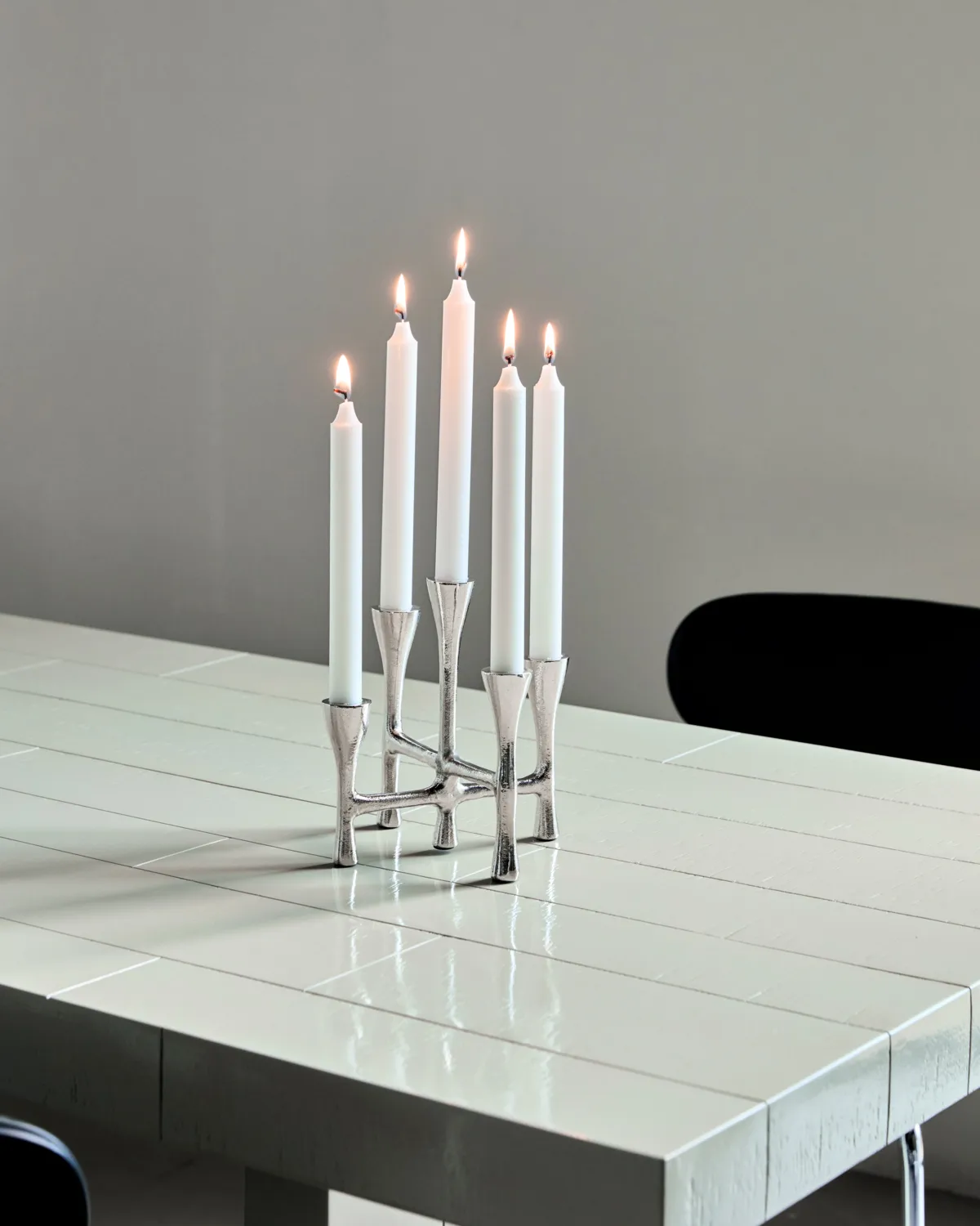 Candelabro Tristy 20 cm, Acabado en plata House Doctor