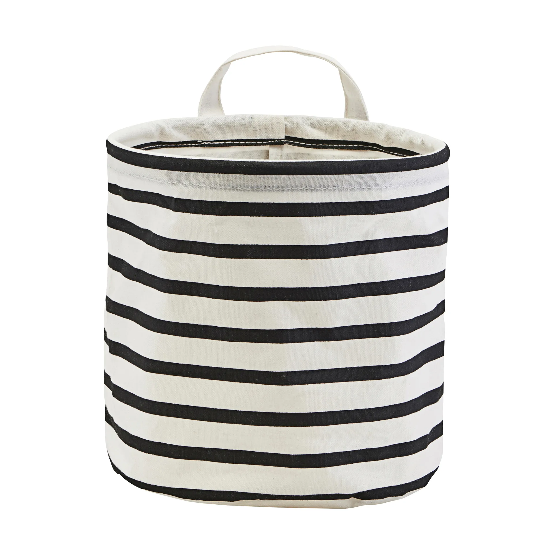 Cesta almacenaje Stripes House Doctor, negro-blanco House Doctor