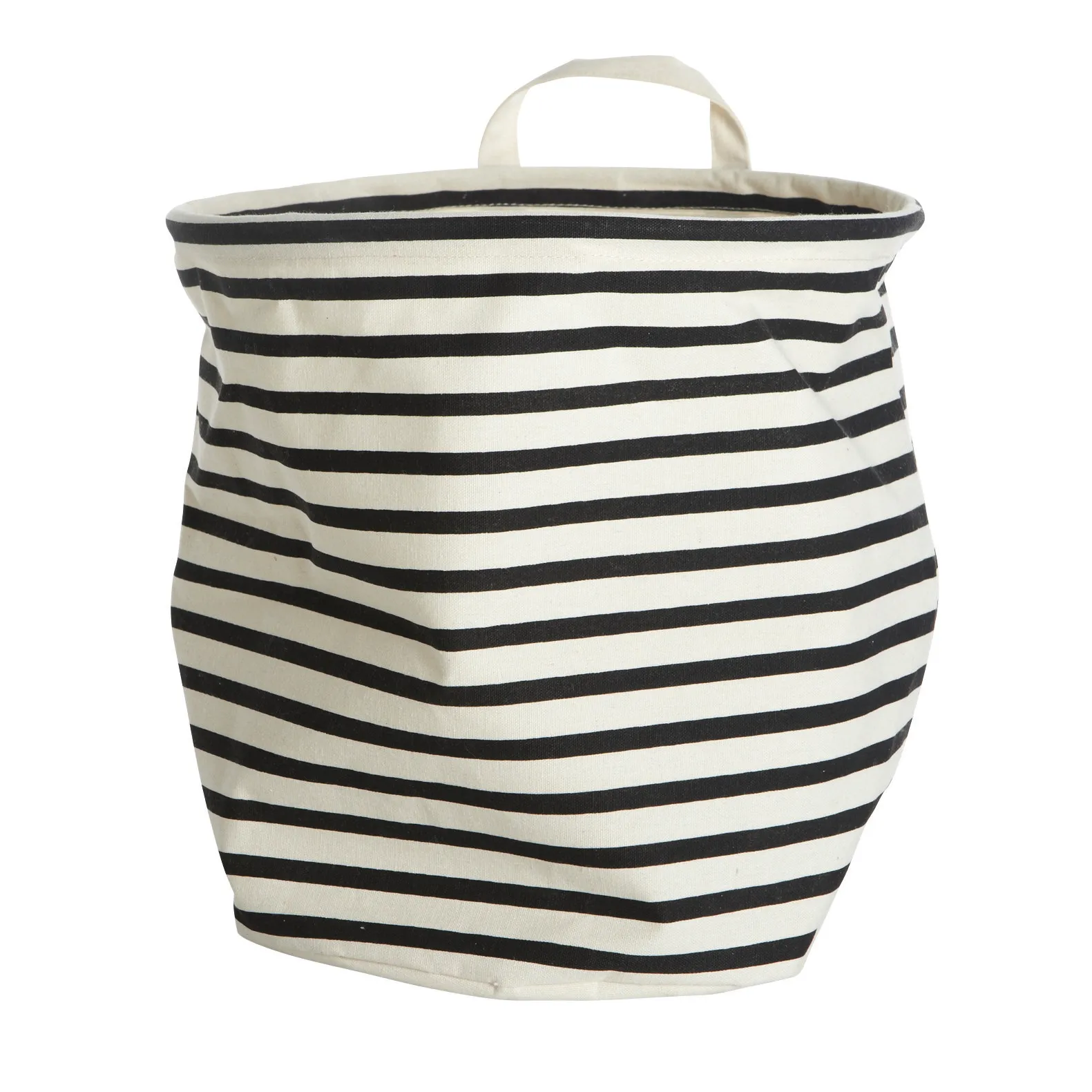 Cesta almacenaje Stripes, negro-blanco House Doctor