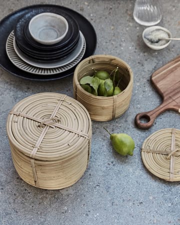 Cesta con tapa House doctor 2 piezas - Natur - House Doctor