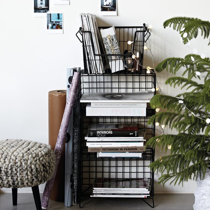 Cesta TAW, grande, negro mate House Doctor