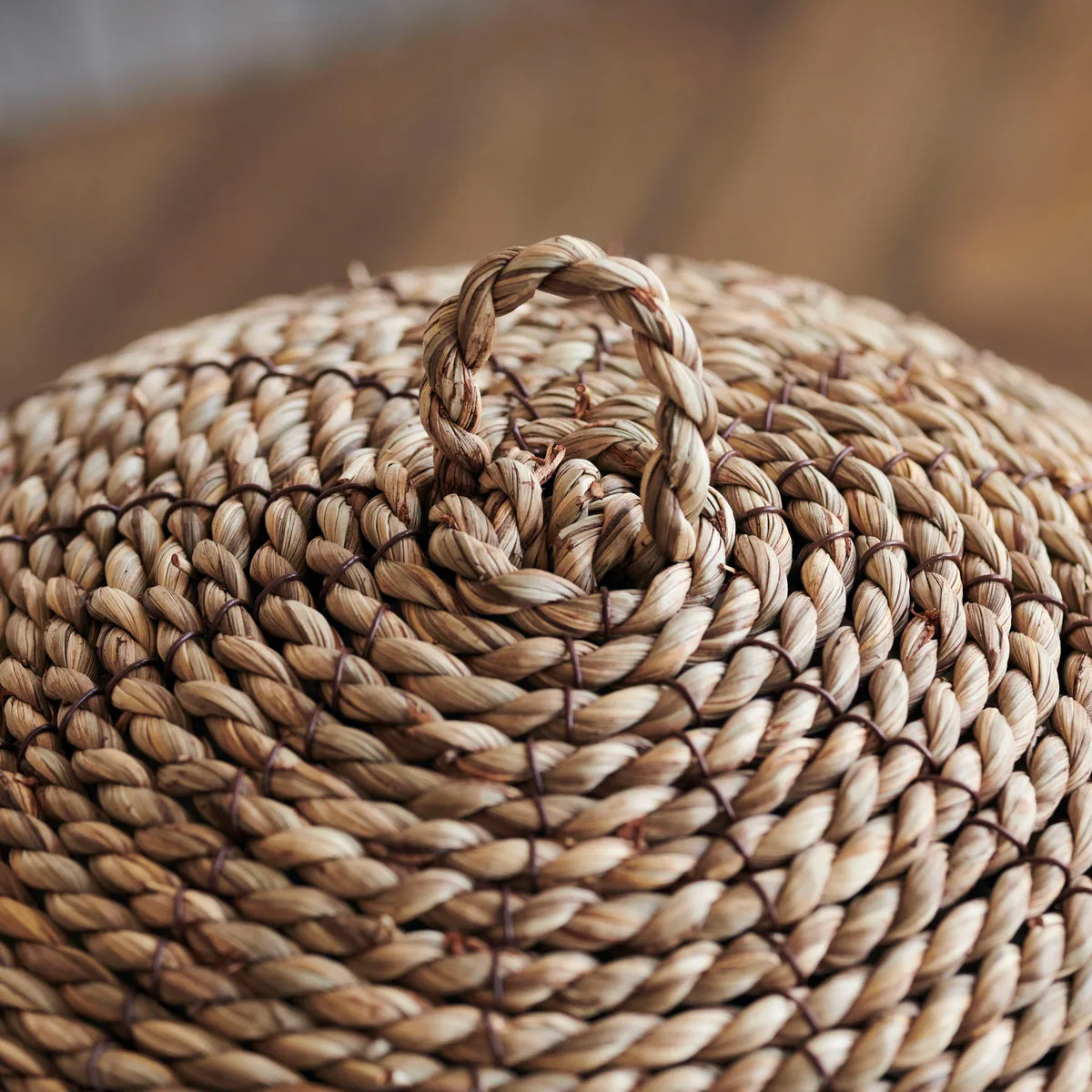 Cesto con tapa Rama natural, 34,5 cm House Doctor