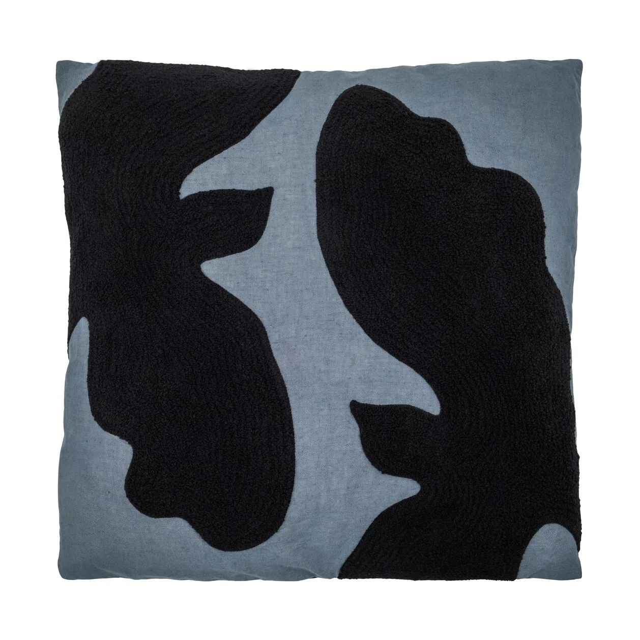 Cojín decorativo Miki, Azul mediterráneo-negro, 50x50 cm House Doctor