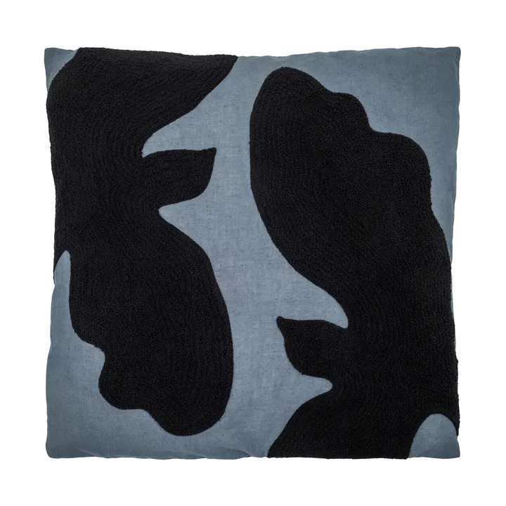 Cojín decorativo Miki - Azul mediterráneo-negro, 50x50 cm - House Doctor