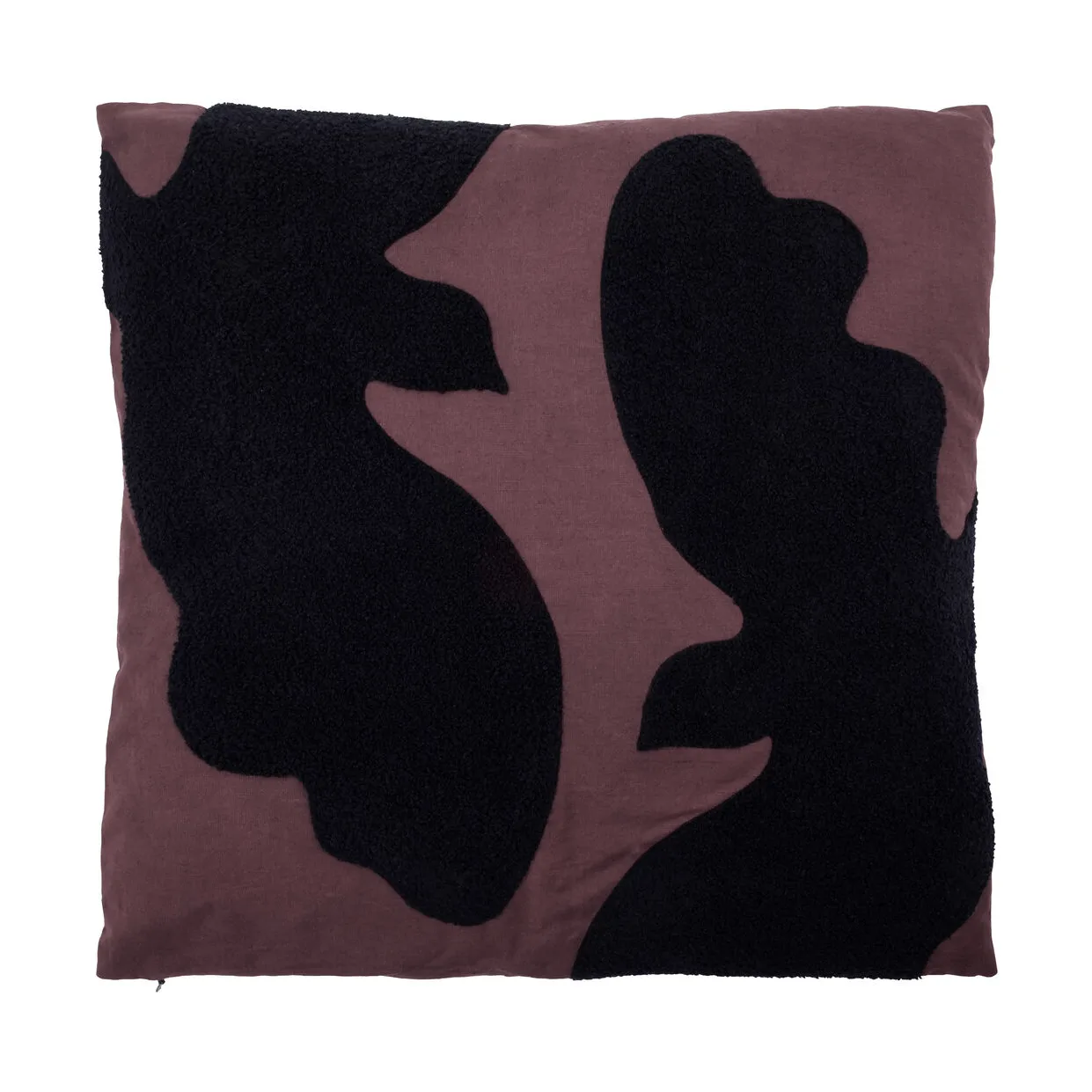 Cojín decorativo Miki, Chocolate negro-negro, 50x50 cm House Doctor
