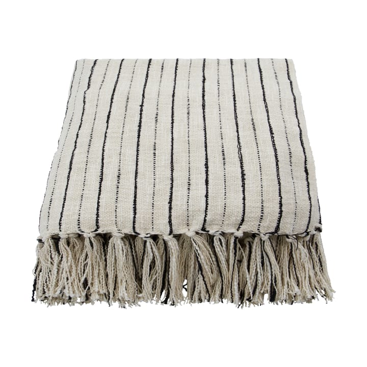 Colcha Lines 130x180 cm - Negro-blanco roto - House Doctor