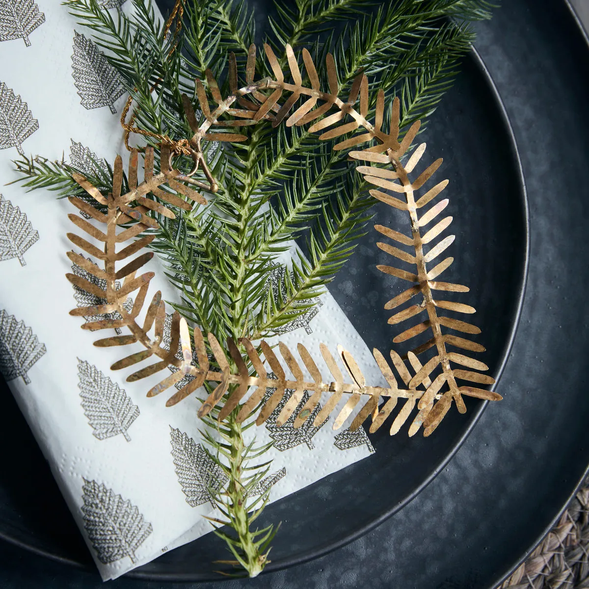 Colgante de Navidad Lamet corazón, latón House Doctor