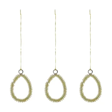 Colgante de Pascua Beads, pack de 3 - Champagne - House Doctor