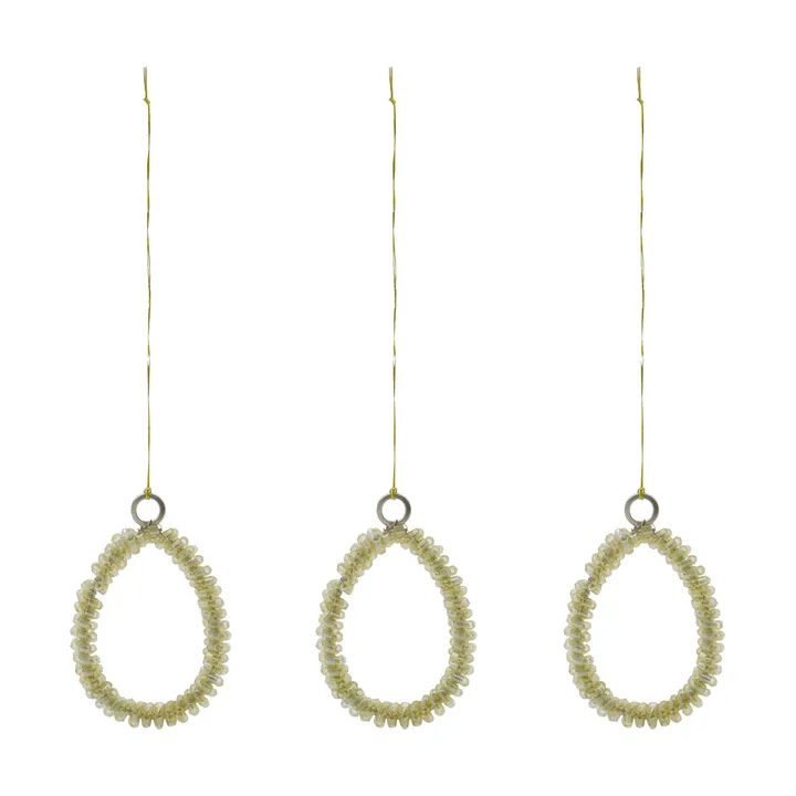 Colgante de Pascua Beads, pack de 3 - Champagne - House Doctor
