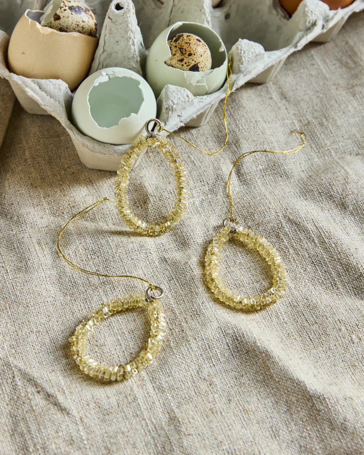 Colgante de Pascua Beads, pack de 3, Champagne House Doctor