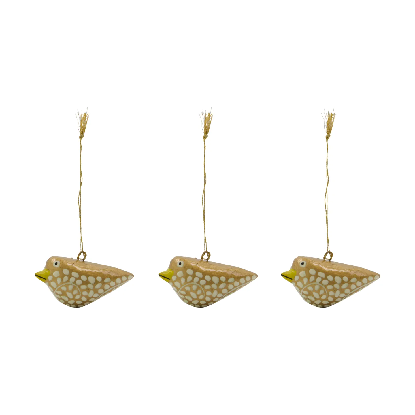Colgante de Pascua Bird, pack de 3, Amarillo House Doctor