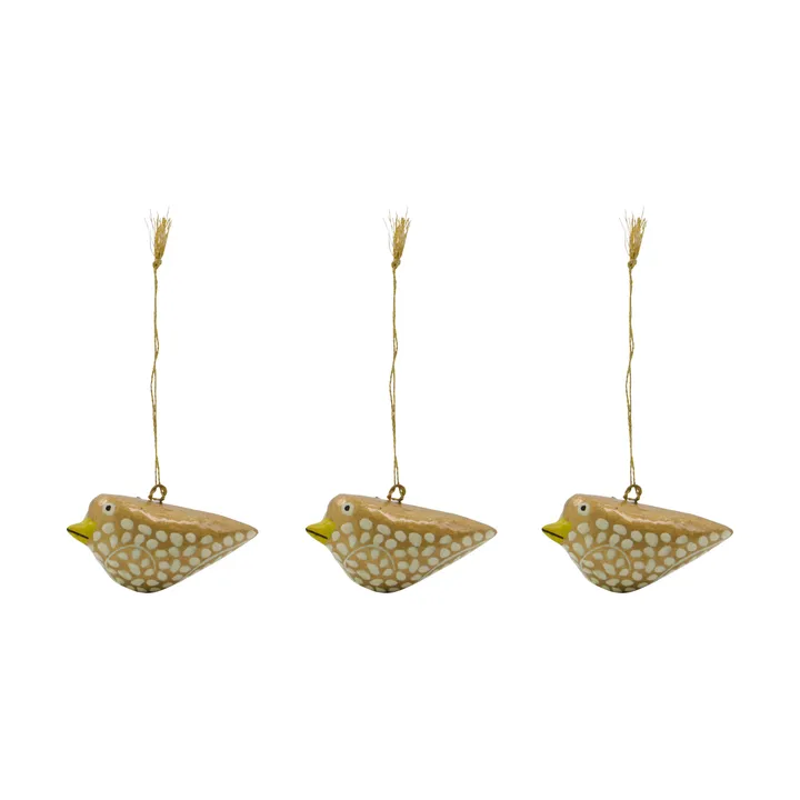 Colgante de Pascua Bird, pack de 3 - Amarillo - House Doctor