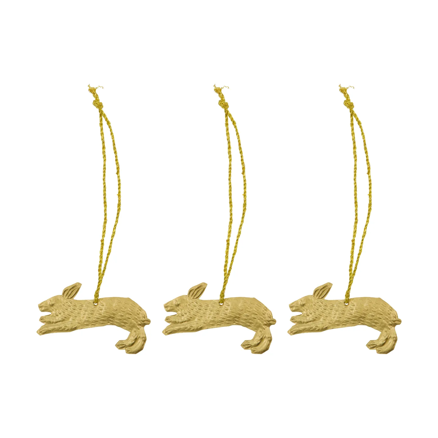 Colgante de Pascua Rabbit, pack de 3, Latón antiguo House Doctor
