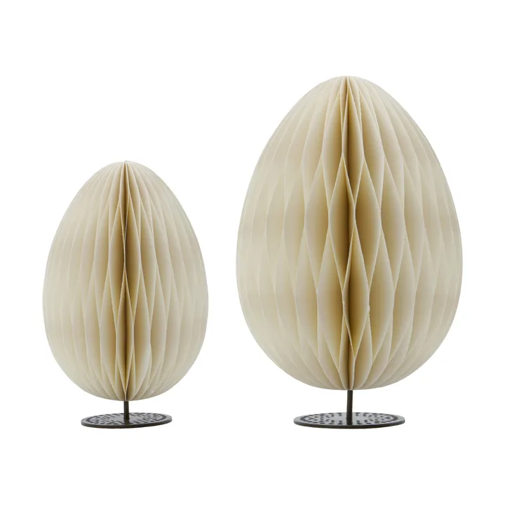 Colgante de Pascua/objeto de decoración Eggs, 2 piezas - Off-white - House Doctor