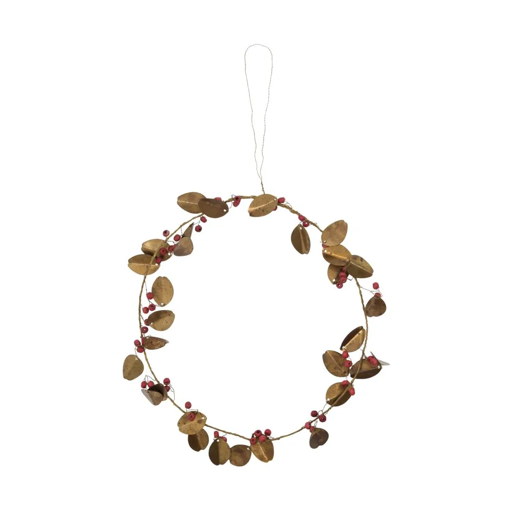 Corona de Navidad Auric Ø20 cm, Latón House Doctor