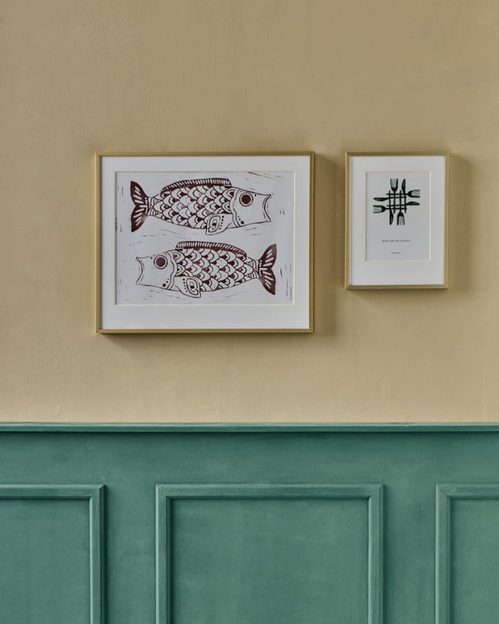 Cuadro Fish wall art 40x50 cm, Burgundy House Doctor