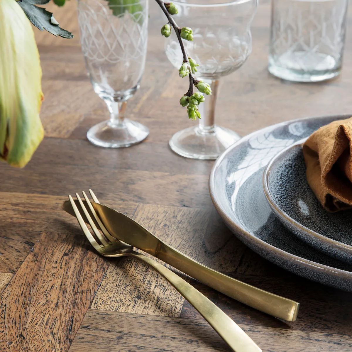 Cuchillo de comida Golden, Acero inoxidable House Doctor