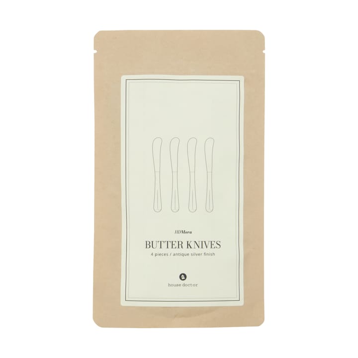Cuchillo para mantequilla Mora 4-pack, Silver finish House Doctor