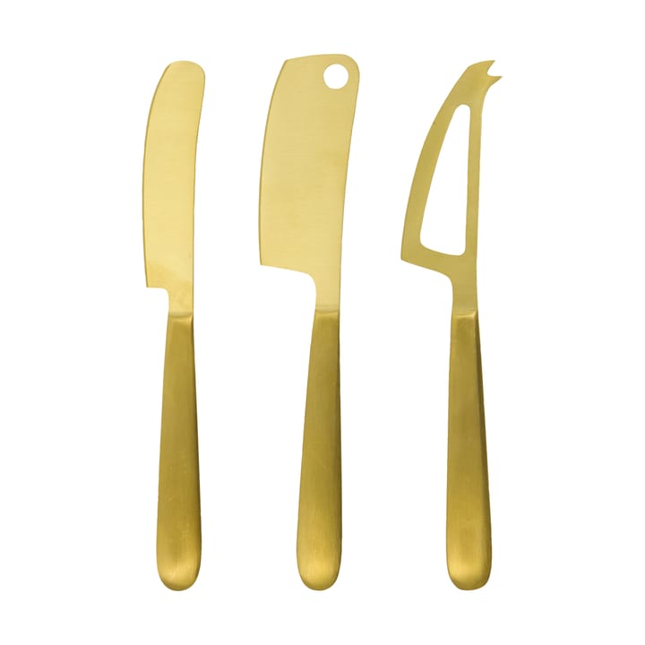 Cuchillos para queso Cheese 3 piezas - Dorado - House Doctor